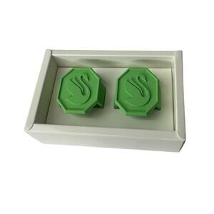 Swarovski Napkin Ring Set of 2 Green New in Box